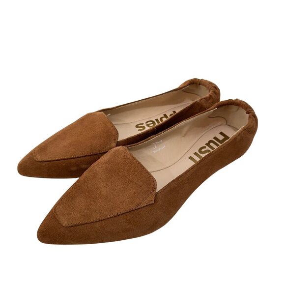 Hush Puppies Womens Brown Suede Slip On Pointed Toe Flats Shoes Size 9.5M NEW - Picture 8 of 16
